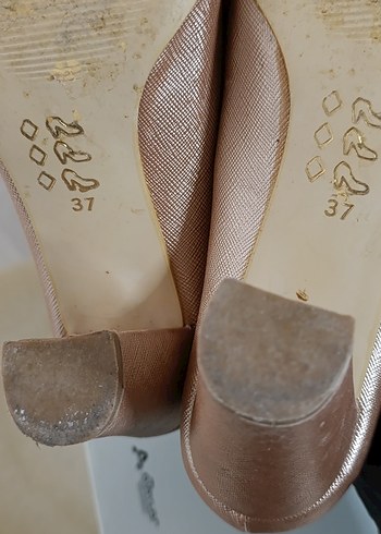 Pudra renk Kadın Blok Topuklu Stiletto - Görsel 5