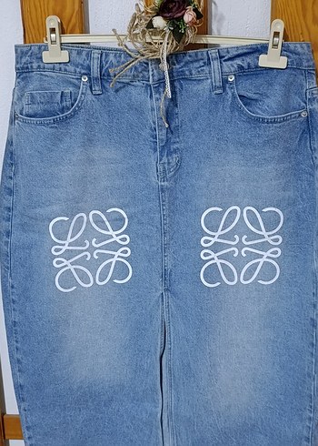 Mavi Uzun Denim Etek - Görsel 2