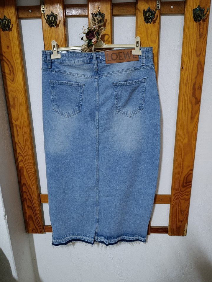 Mavi Uzun  Denim Etek - Görsel 3