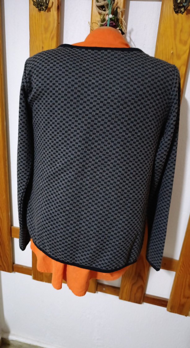 Düğmeli Gri Mini Kadın Ceket - Görsel 5