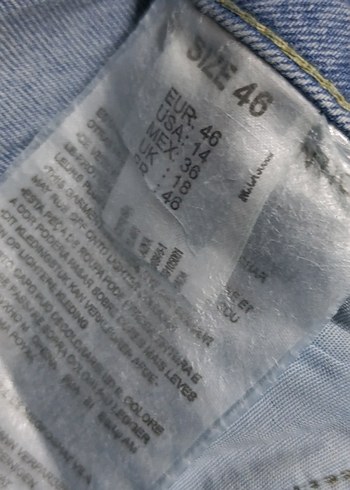 Mavi Uzun Yırtmaçlı Kot Etek - Görsel 4