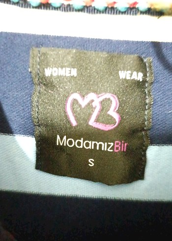 Çizgili Uzun Kollu Kadın Elbise - Görsel 2