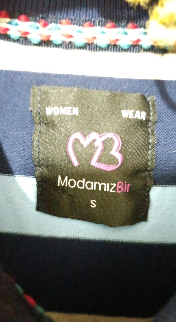 Çizgili Uzun Kollu Kadın Elbise - Görsel 2