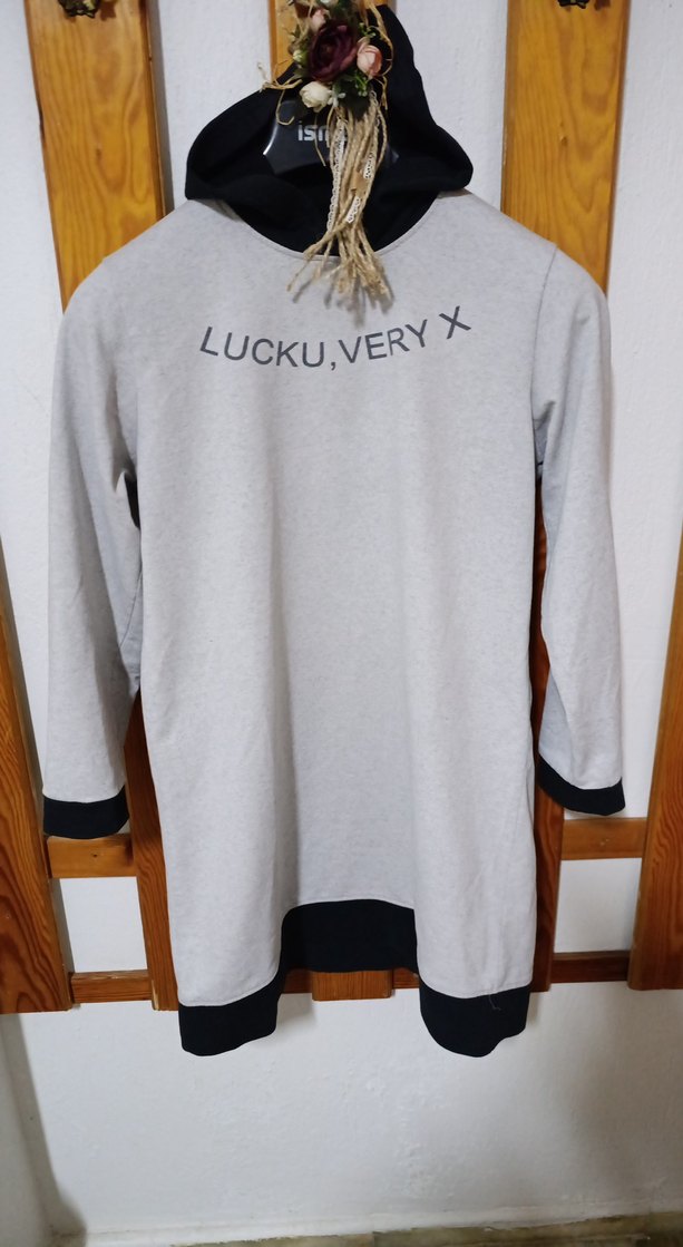 Gri Kadın Uzun Kollu Elbise - Görsel 2