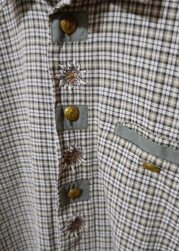 Düğmeli İşlemeli Kadın Gömlek - Görsel 2