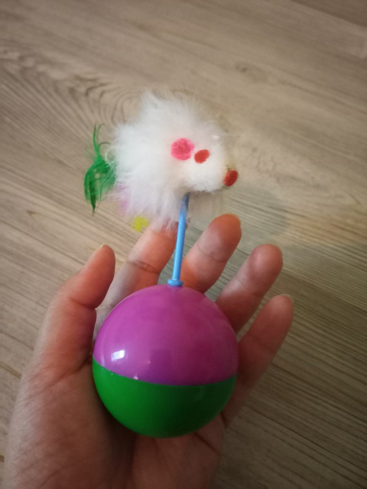 Renkli Tüylü Kedi Oyuncağı Hacı Yatmaz - Görsel 3