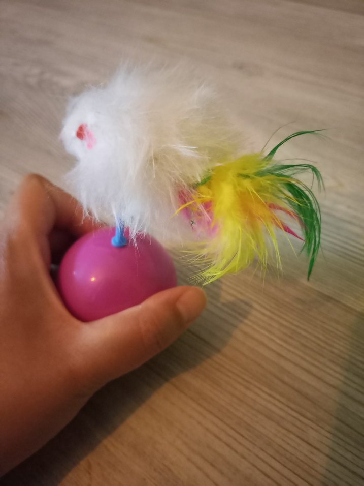 Renkli Tüylü Kedi Oyuncağı Hacı Yatmaz - Görsel 2