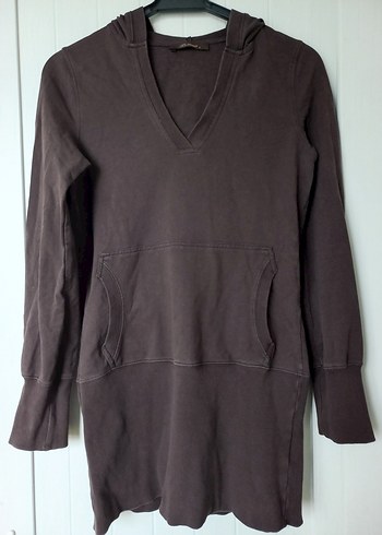 Kahverengi Kapüşonlu Sweatshirt - Görsel 2