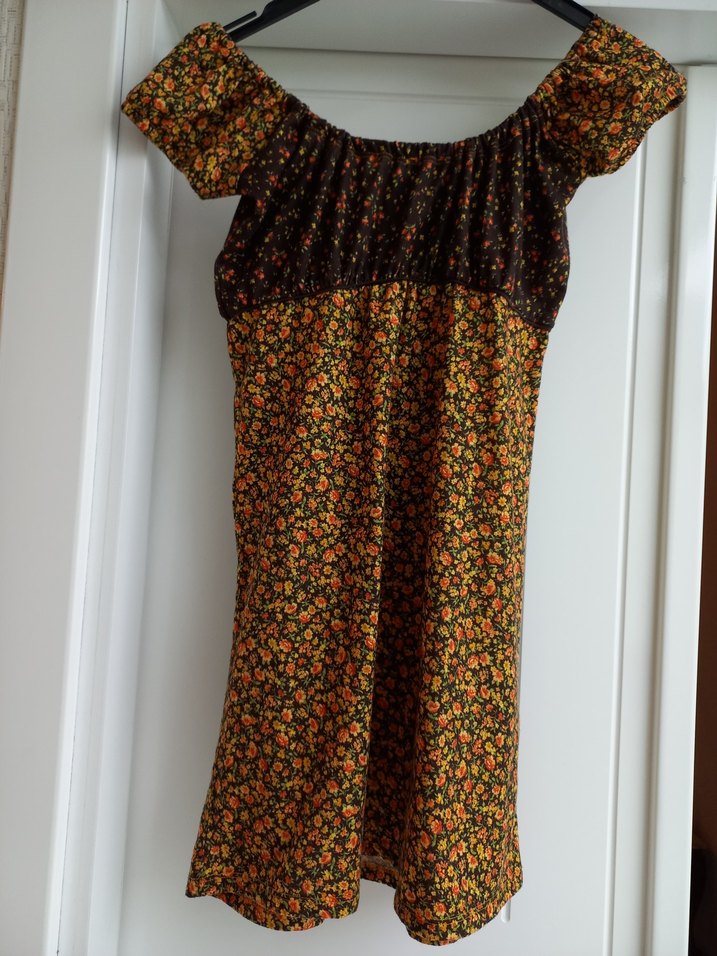 Bohem Kısa Kollu Çiçekli Tunik - Görsel 2