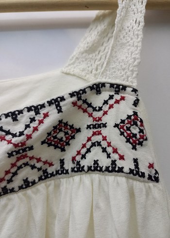 Nakışlı Bohem Bluz - Görsel 4