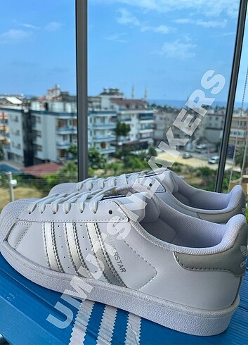 38 Beden beyaz Renk Adidas Superstar Gümüş