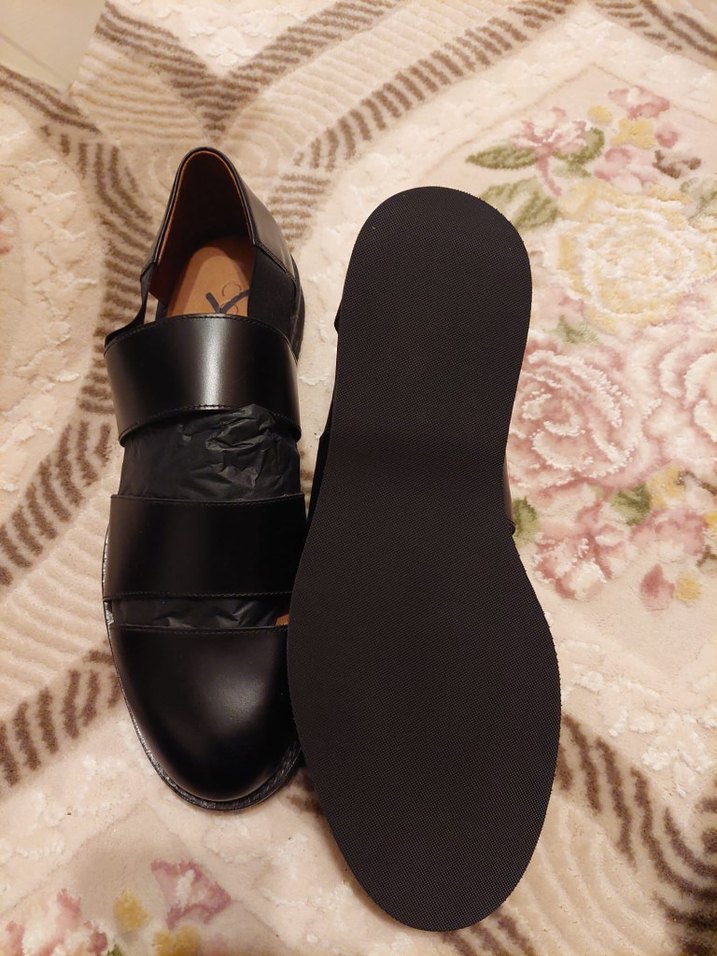 Siyah Erkek Kemerli Klasik Sandalet - Görsel 3