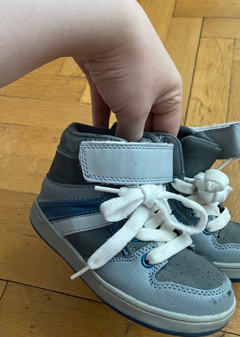 Gri Erkek Çocuk Spor Ayakkabı Velcro - Görsel 7