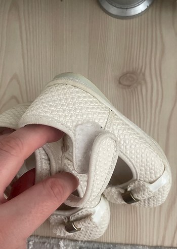 Beyaz Kız Çocuk Ballet Flats Velcro ile - Görsel 6