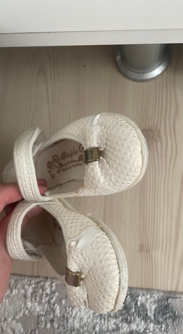 Beyaz Kız Çocuk Ballet Flats Velcro ile - Görsel 5