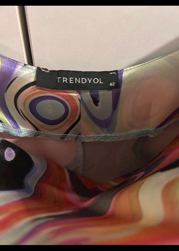Trendyol & Milla Renkli Tie-Dye Drapeli Mini Elbise