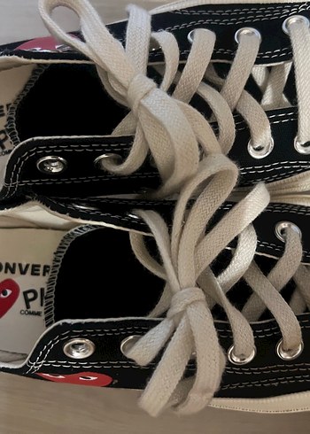 38 Beden Converse Kadın Siyah Sneaker Spor Ayakkabı