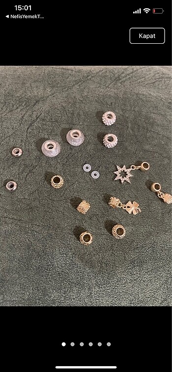 5 adet charm