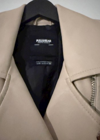 Bej Deri Kadın Kısa Ceket - Görsel 3