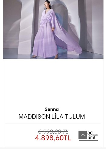 Abiye senna lila tulum