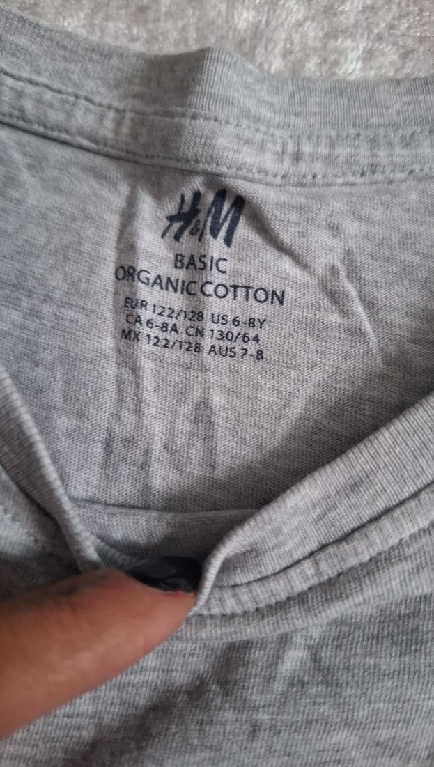 Kız Çocuk Gri Uzun Kollu penye Tişört - Görsel 2