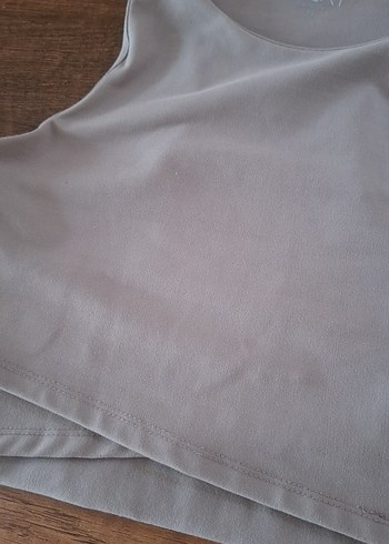 Koton Bej Kadın Kolsuz Crop Top
