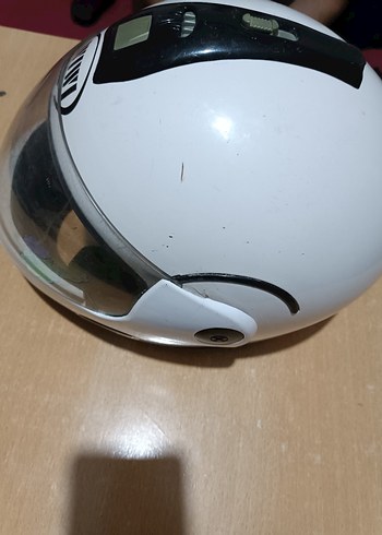 Parlak Beyaz Seramik Motosiklet Kaskı - Görsel 5