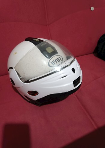 Parlak Beyaz Seramik Motosiklet Kaskı - Görsel 4