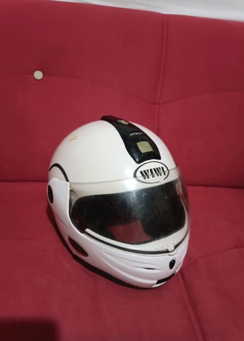 Parlak Beyaz Seramik Motosiklet Kaskı - Görsel 2