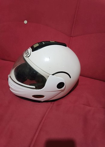 Parlak Beyaz Seramik Motosiklet Kaskı - Görsel 3