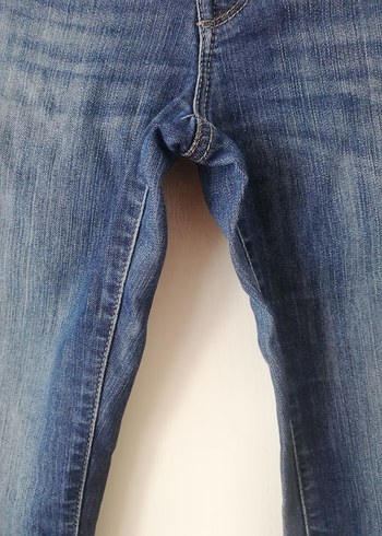 Kadın Lacivert Kemerli Normal Paça Jean - Görsel 6