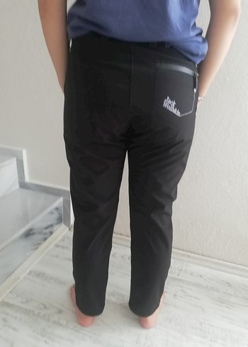 Siyah Bol Kesim Denim Pantolon - Görsel 5