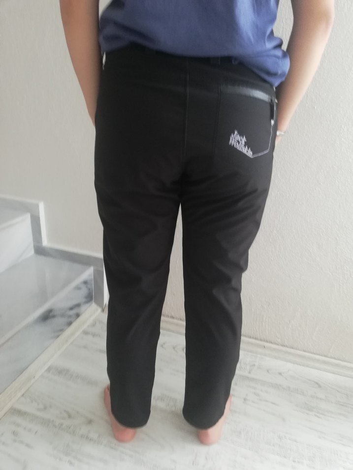 Siyah Bol Kesim Denim Pantolon - Görsel 5