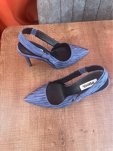 40 Beden mavi Renk İpekyol stiletto şık stiletto
