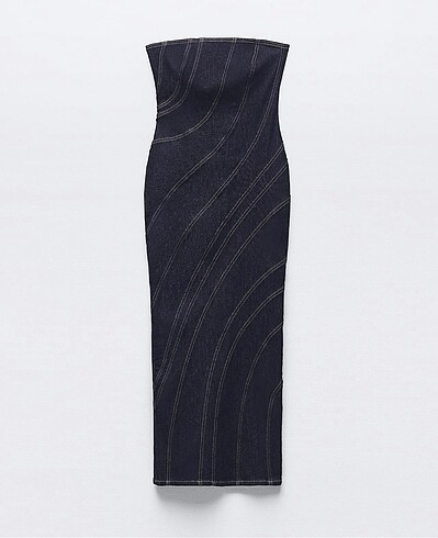 Zara Zara denim elbise zara kot elbise