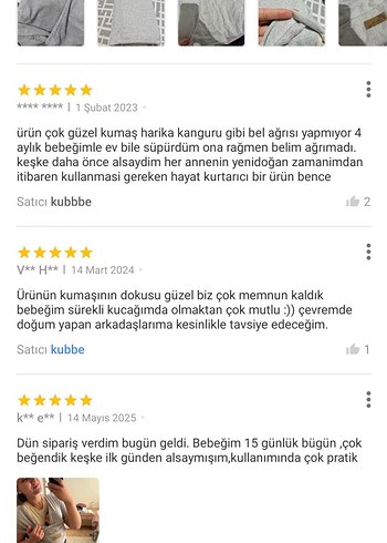 Gri Bebek Taşıma Askısı kanguru - Görsel 6