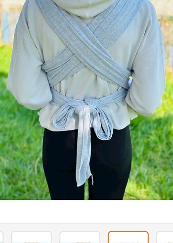 Gri Bebek Taşıma Askısı kanguru - Görsel 2