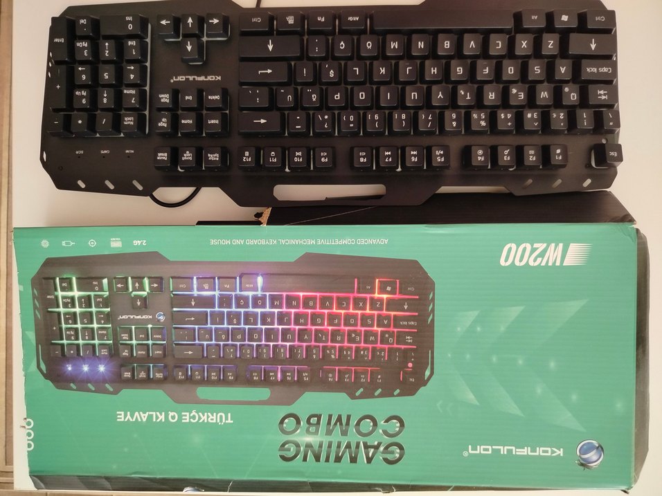Konfulon W200 Işıklı Gaming oyuncu klavye. - Görsel 4