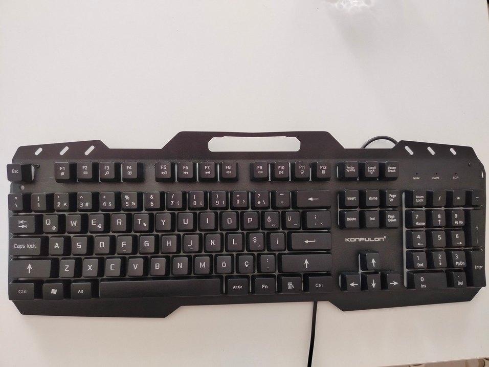 Konfulon W200 Işıklı Gaming oyuncu klavye. - Görsel 2