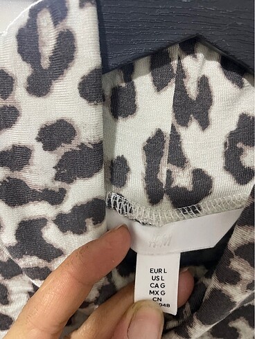 m Beden SOFT LEOPAR BOYUNLU H&M BLUZ