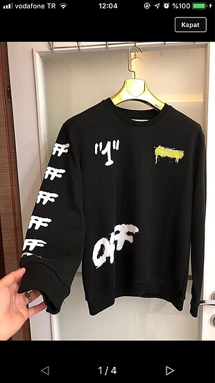 OFF WHİTE SWEAT. ÖRME KUMAŞ 3 İPLİK SON 2 ADET M,L BEDEN MEVCU