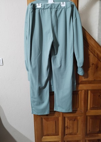 Uzun Kollu Mavi Robalı Rahat Tunik - Görsel 6