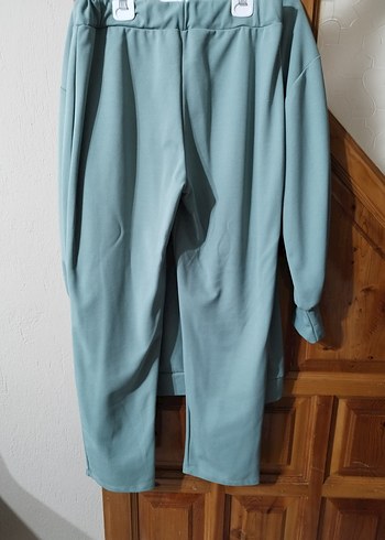 Uzun Kollu Mavi Robalı Rahat Tunik - Görsel 4