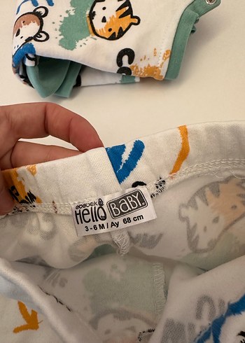 Bebek Erkek Çok Renkli Baskılı Pamuklu Takım - Görsel 4