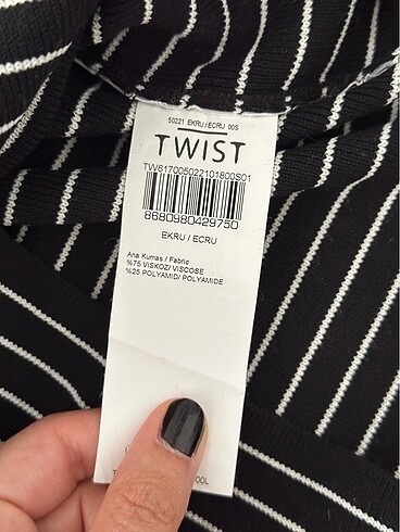 s Beden siyah Renk Twist kazak