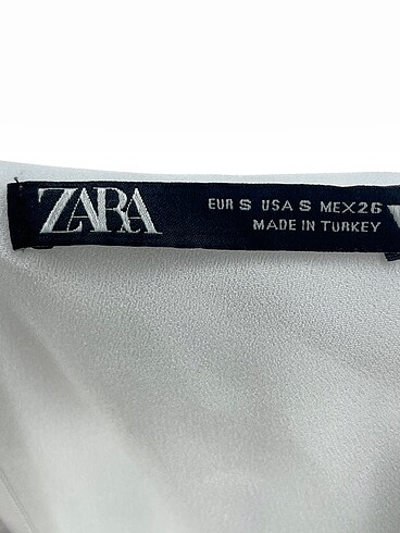 s Beden beyaz Renk Zara Kısa Elbise %70 İndirimli.