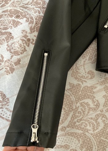 Kadın Siyah Deri Ceket - Görsel 6