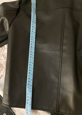 Kadın Siyah Deri Ceket - Görsel 9