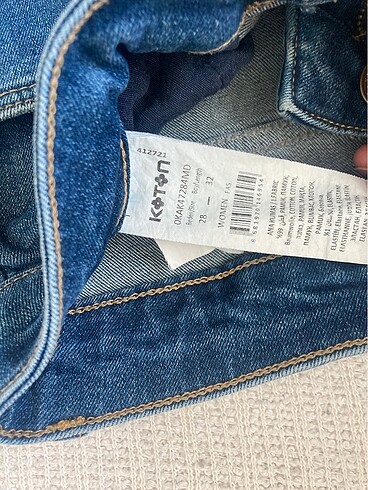 28 Beden mavi Renk Koton kadın jean