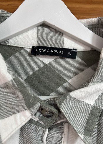 Gri Kareli Kadın Pamuk Gömlek - Görsel 3